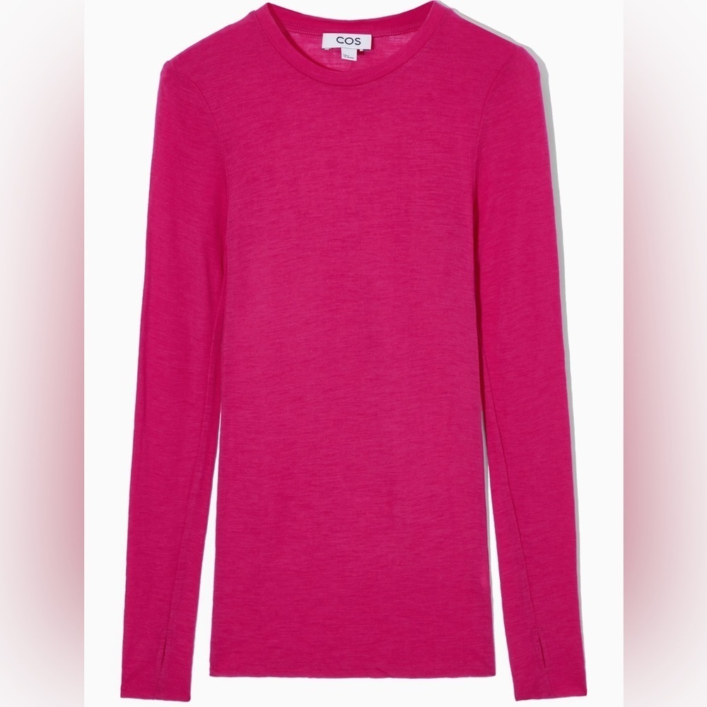 COS CREW-NECK MERINO WOOL TOP size XS
